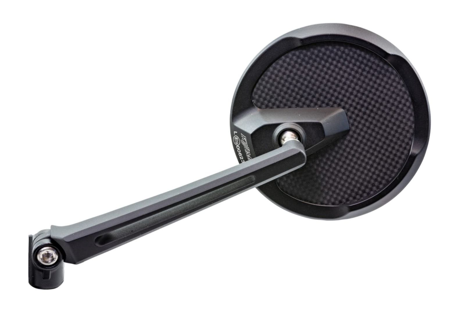 クランプ型バイクミラー 黒 ナポロッキー風 旧車 (検)ナポレオン Z1 CB