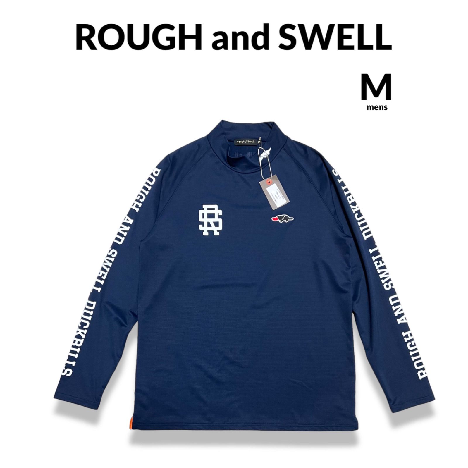 メンズ 未使用品 ROUGH and SWELL 長袖 モックネック ゴルフトップス