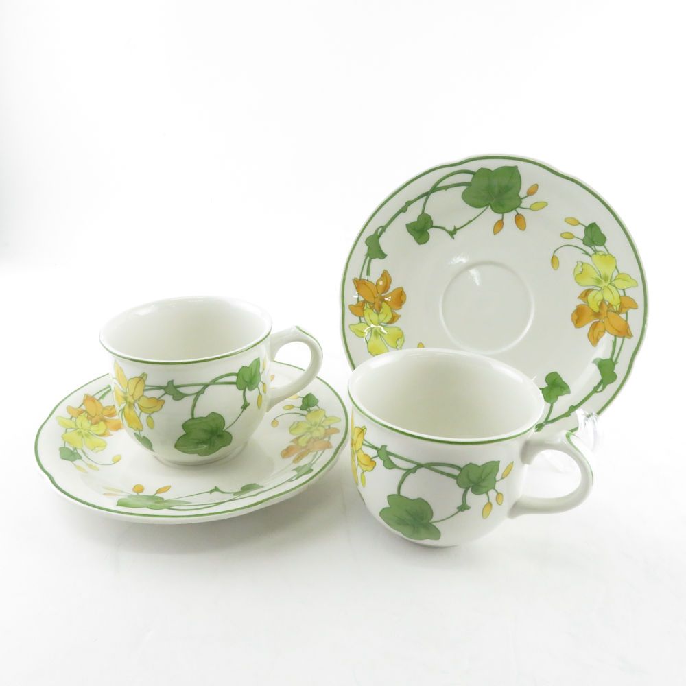 美品 Villeroy&Boch ビレロイ＆ボッホ Geranium ゼラニウム ティーカップ＆ソーサー 2客 ペア 旧ロゴ SY9294G -  メルカリ