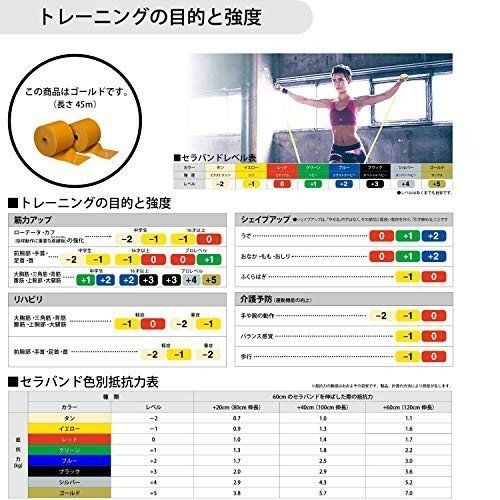 セラバンド 50ヤード #TB-150 イエロー D&M 筋トレ リハビリラバー