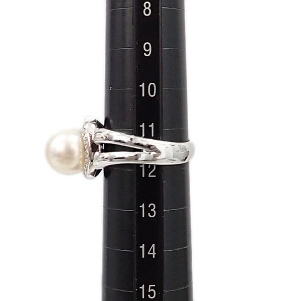 タサキ 田崎真珠 アコヤ真珠 リング ダイヤモンド Pt900 TASAKI