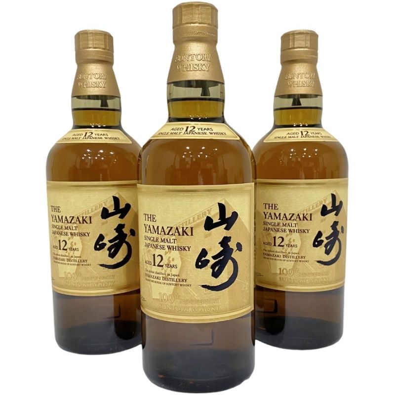 3本セット SUNTORY サントリー シングルモルト ウイスキー 山崎 12年 100周年記念 蒸溜所ラベル 700ml 43%【新品/未開栓品】  12408K244246 - メルカリ