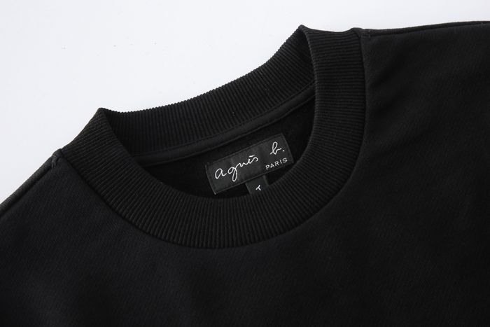 比較的美品！agnès b. トレーナー センターロゴ ブラック M 比較的美品！agnès b. トレーナー センターロゴ ブラック M