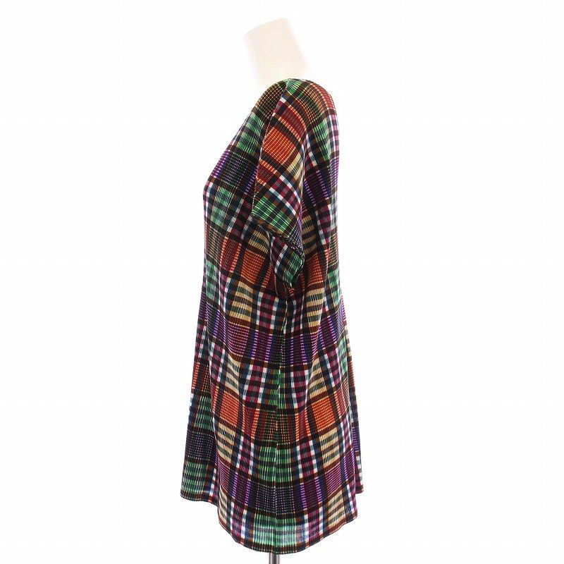 プリーツプリーズ PLEATS PLEASE イッセイミヤケ プリーツカットソー 半袖 チェック柄 3 マルチカラー PP23FK333 /KH レディース プリーツプリーズ PLEATS PLEASE イッセイミヤケ プリーツ