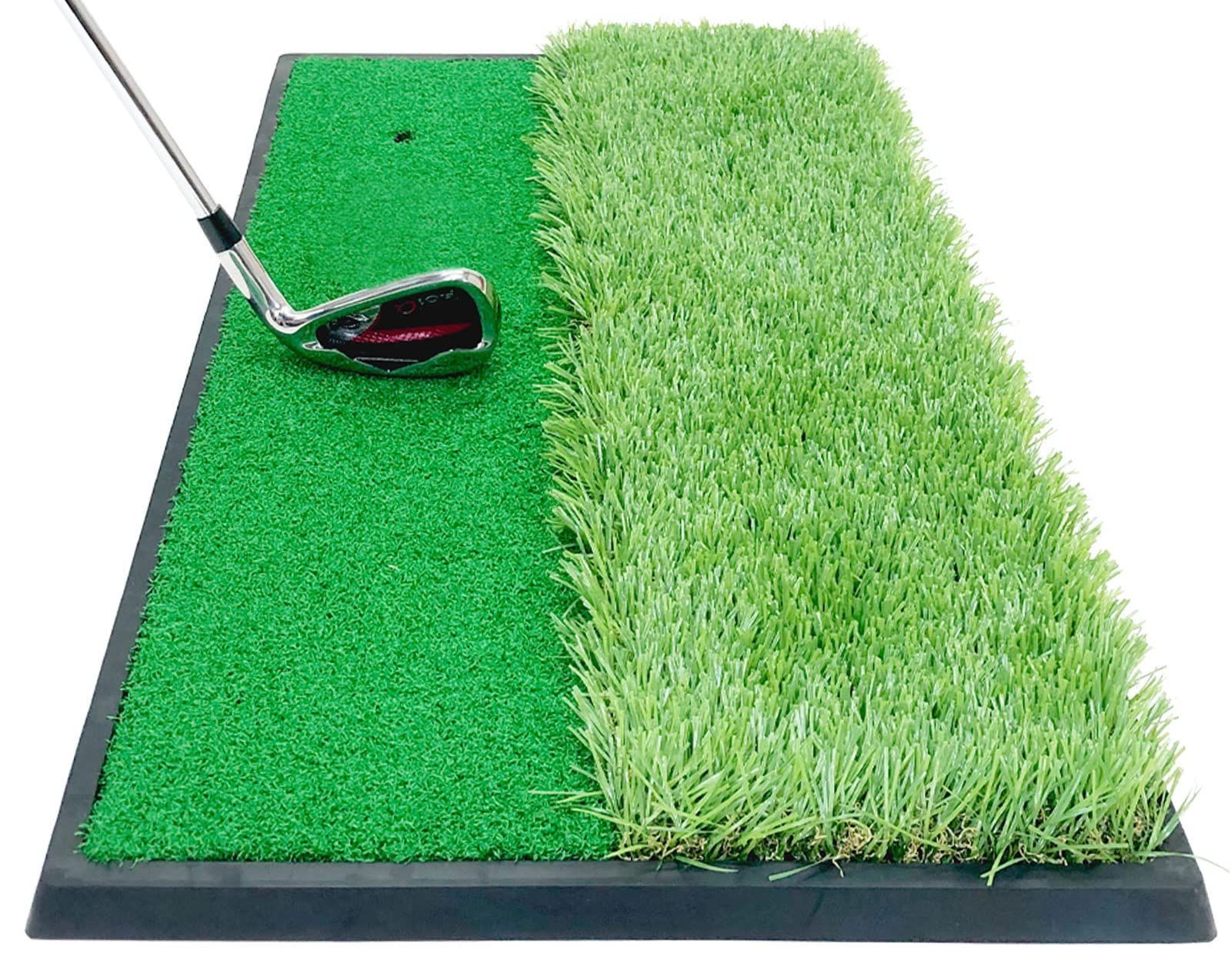 1. 2WAY芝（35mmラフ芝+フェアウェイ）_1. 単品 GolfStyle ゴルフマット ゴルフ 練習 マット 2WAY 人工芝 ラフ フェアウェイ ゴムマット土台が重いから動かない 素振り スイング 練習器具 室内 屋外 3