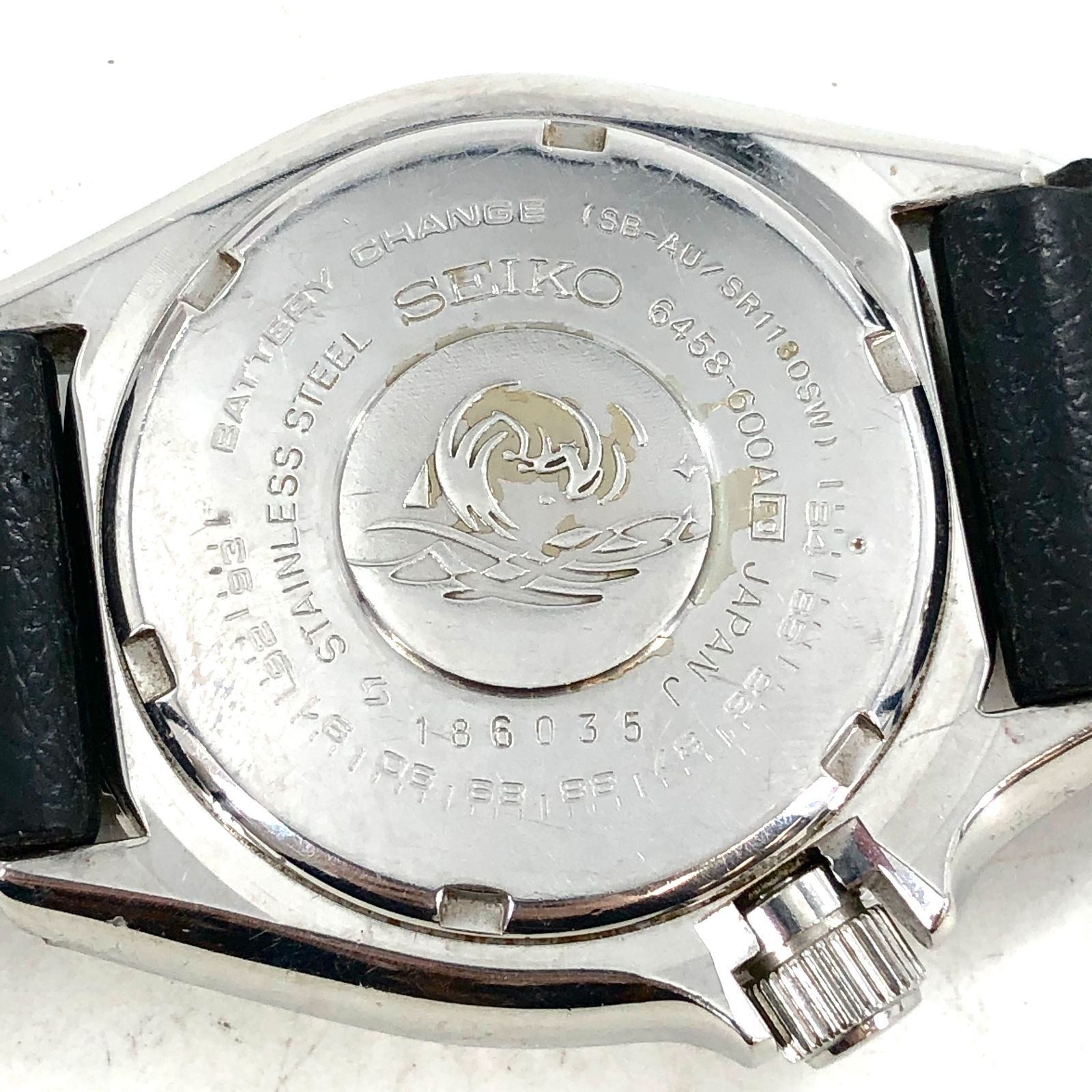 SEIKO セイコー ダイバー 150m 6458-600A SS/革 QZ デイデイト 