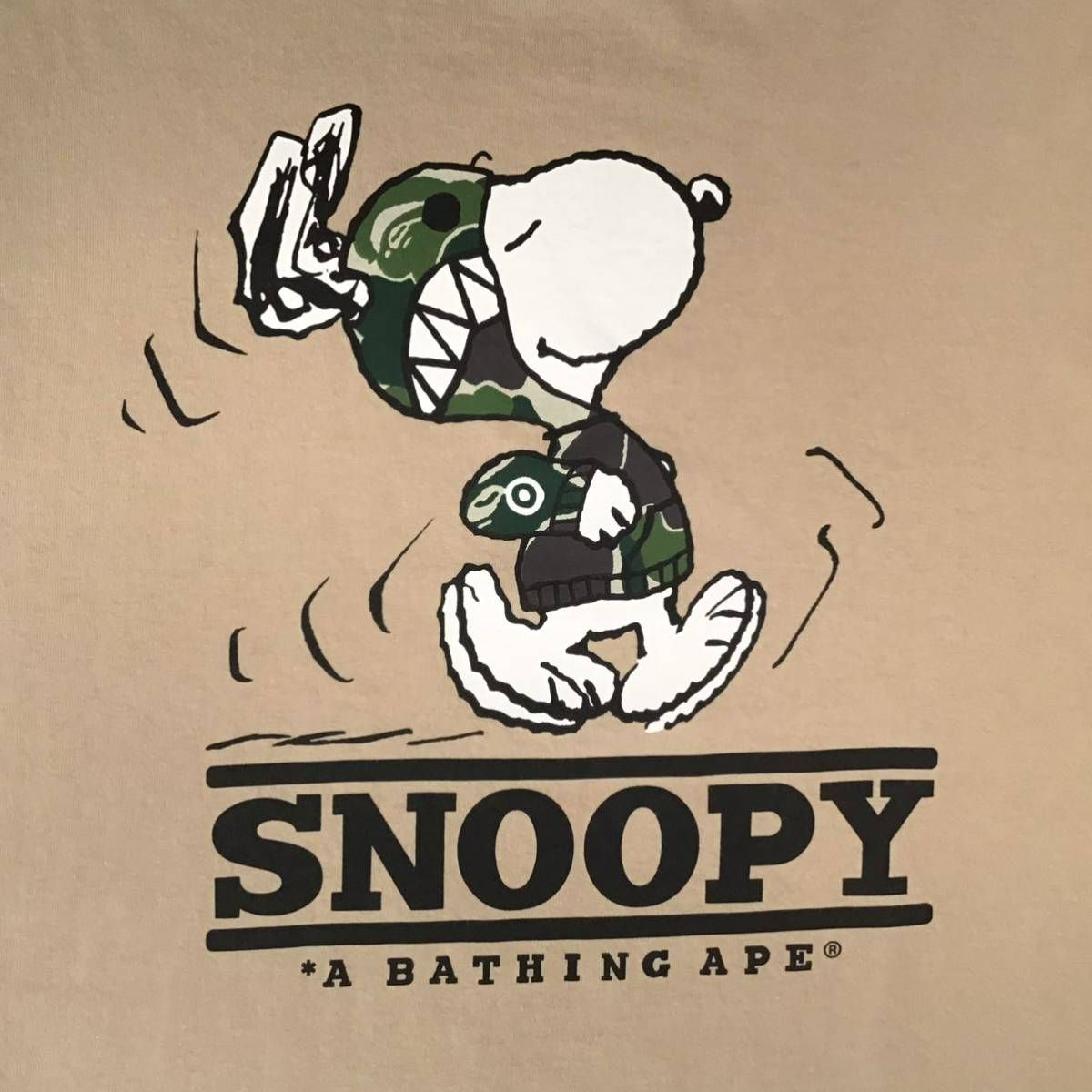 SNOOPY × BAPE シャーク パーカー Tシャツ Lサイズ a bathing ape BAPE 