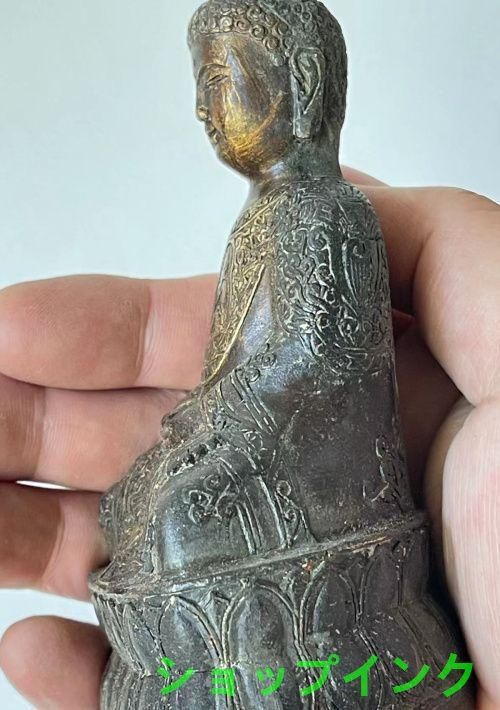 仏教美術 中国  仏像  小仏像 銅製 銅器 仏教美術 中国 仏像 水月観音 小仏像 銅製 銅器 - メルカリ
