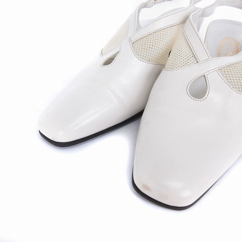 銀座ヨシノヤ パンプス サンダル メッシュ レザー バック