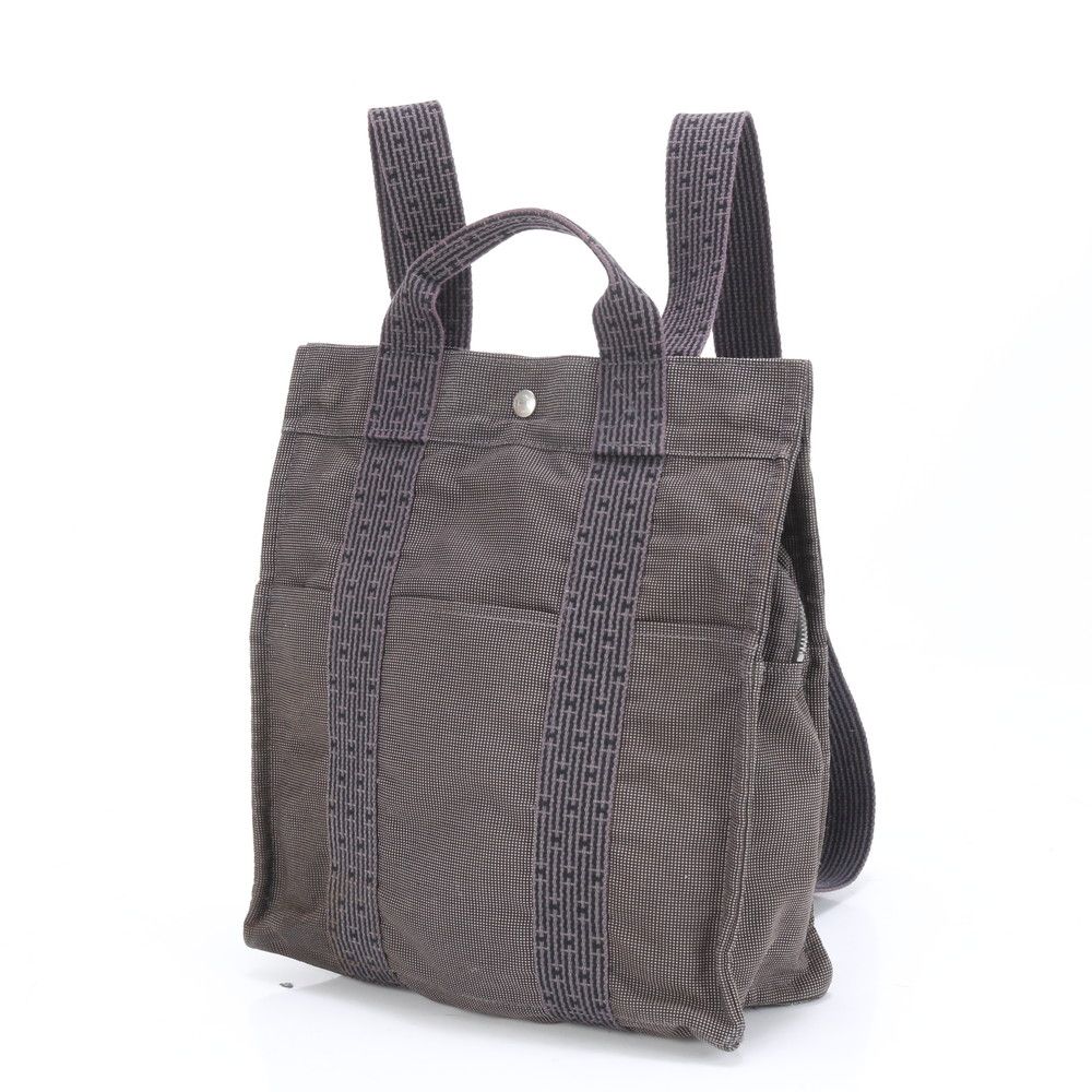 【極美品】エルメス トートバッグ リュック 2way エールラインMM 黒 エルメスエールラインMMリュック2way A4収納正規品保証