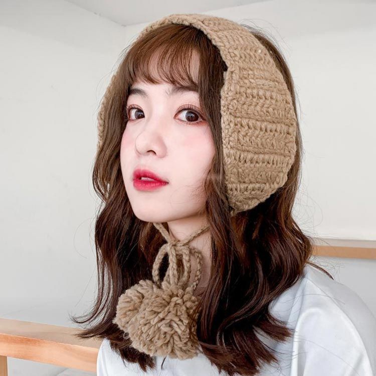 耳あて ニット 裏ボア 裏起毛 マフラー ニット帽 耳当て レディース ケーブル編み イヤーウォーマー イヤーマフラー モコモコ ふわふわ 防寒 あったか イヤーカバー イヤーマフ 耳カバー tim2418