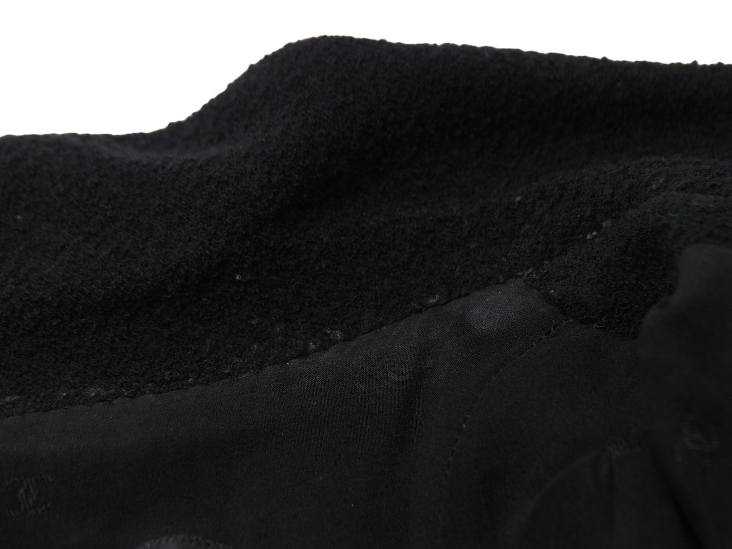 CHANEL シャネル ジャケット コート 半袖 95P P05038V04021 ココマーク ブラック ナイロン ウール サイズ36 美品  52646