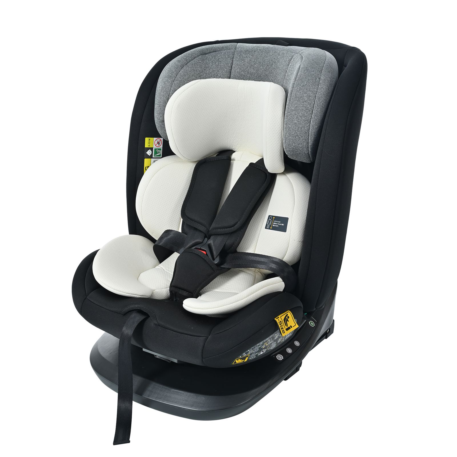 Kidsbliss 【トップテザー】チャイルドシート 新生児 ISOFIX 0歳～12歳頃 360度回転式 40～150cm ジュニアシート  長く使える 洗える 取付簡単 キッズシート 赤ちゃん 孫 プレゼント【グレー+ベージュ】 PP315133CAA - メルカリ