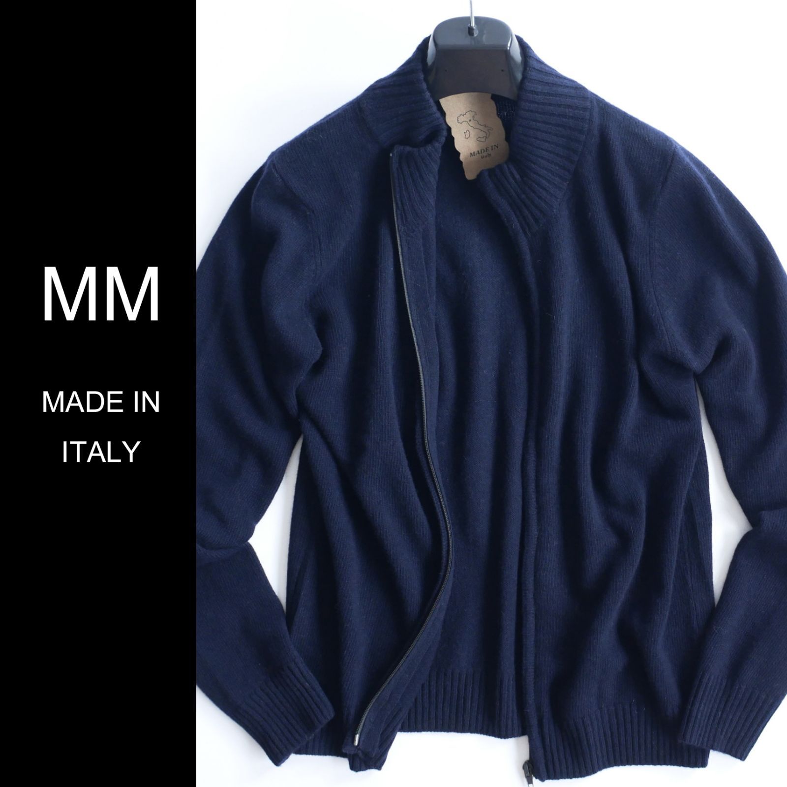 dt136●M●L●XL●選択可●ミラノの街着●MM メイドインイタリー●25-26秋冬●ラグジュアリーカシミヤニットブルゾン●メンズ