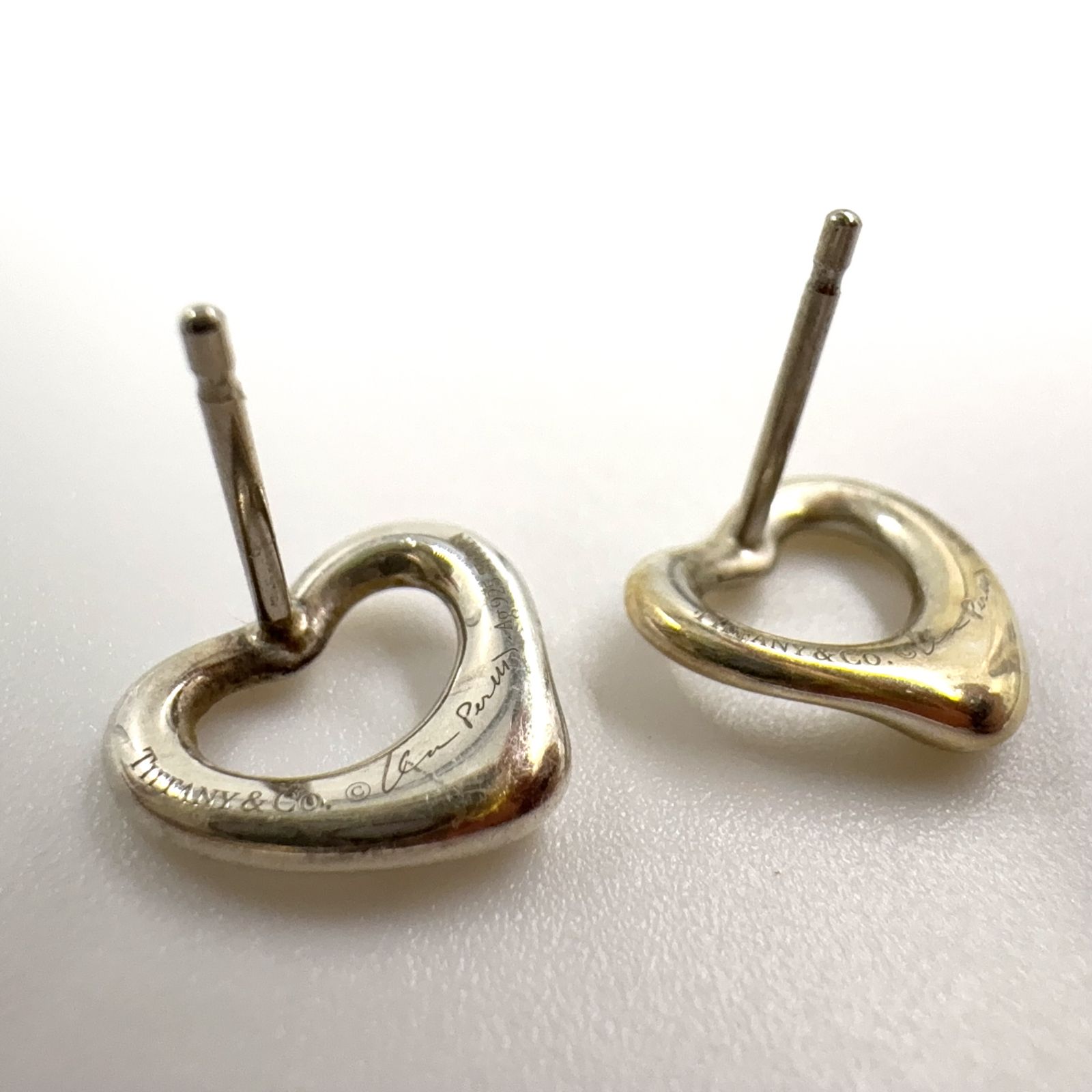 【TIFFANY & Co.】オープンハートピアス（AG925) TIFFANY & Co. オープンハート AG925 シルバー ピアス - メルカリ