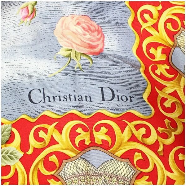 Christian Dior バラ　気球　スカーフ Christian Dior バラ 気球 スカーフ Christian Dior バラ 気球