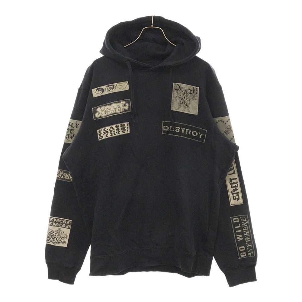 DIESEL パーカー プルオーバー パッチワーク DIESEL (ディーゼル) patchwork hoodie パッチワーク デザイン