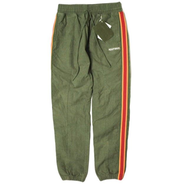 READYMADE レディメイド 23SS 日本製 TRACK PANTS VINTAGE US ARMY TENT SHELL テントシェル サイドライントラックパンツ RE-CO-KH-00-00-228 3 KHAKI リメイク 再構築 イージー
