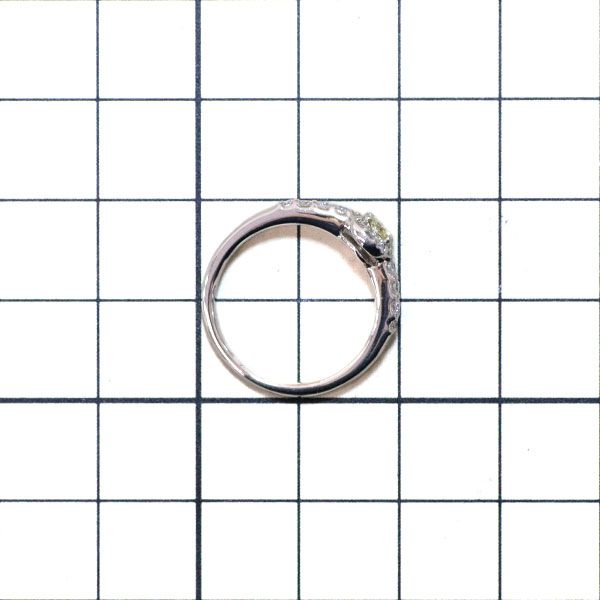 スタージュエリー Pt950 天然イエロー ダイヤモンド  リング 0.10ct D0.25ct 