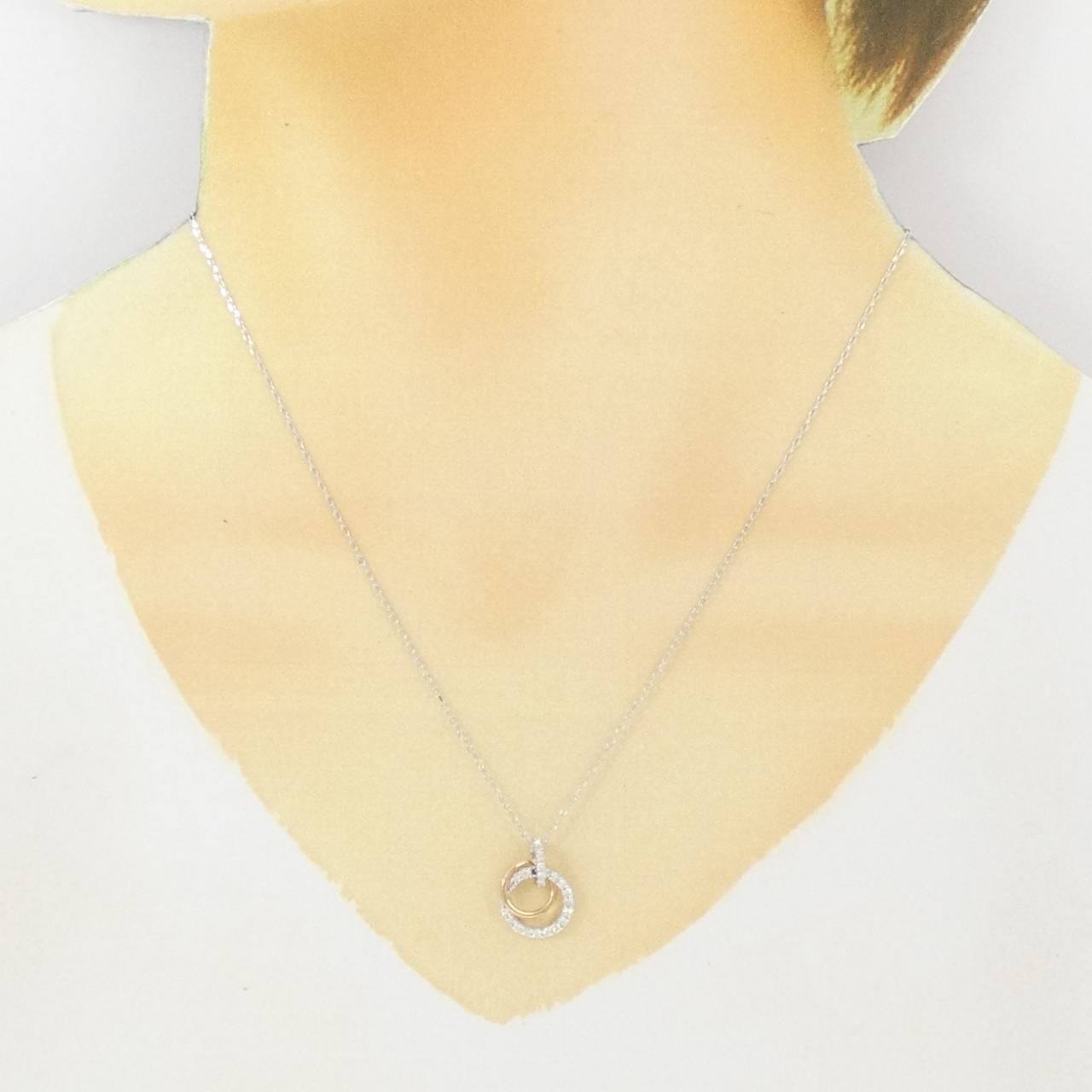 人気ブランド 海外通販 - 国内入手困難 ダイヤモンド K18WG/K18PG ネックレス メルカリ - 0.25CT アクセサリー