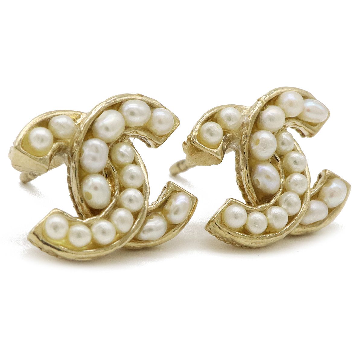 CHANEL シャネル ピアス　ココマーク フェイクパール CCロゴ ゴールド CHANEL シャネル CCマーク ピアス アクセサリー ココマーク ロゴ