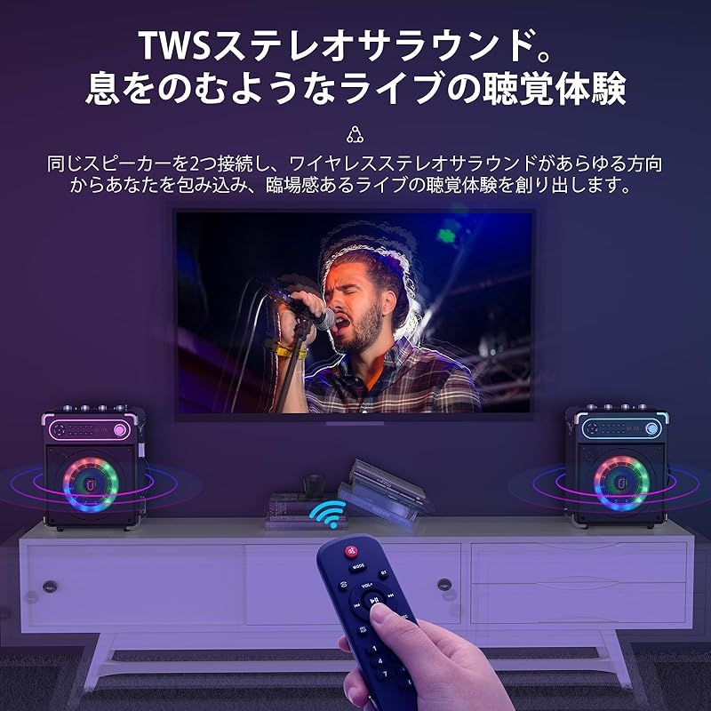 スピーカーセット 拡声器 ワイヤレスマイク3本 Bluetooth 5.0対応 JYX スピーカーセット 拡声器 ワイヤレスマイク3本 Bluetooth 5.0対応