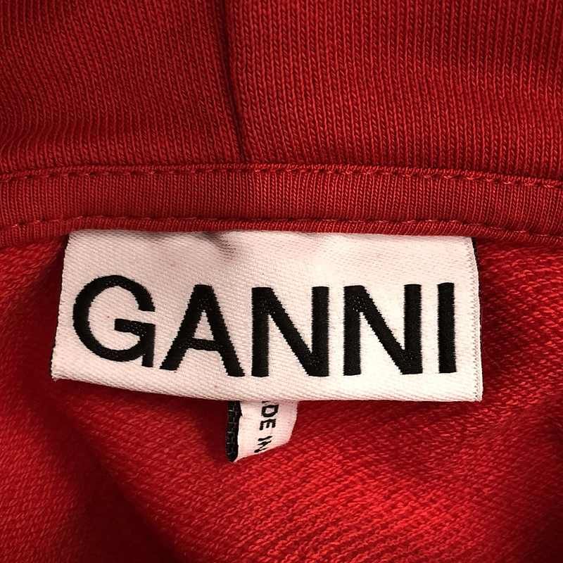 Ganni / ガニー | フーデッドプルオーバートレーナー | S/M | レッド