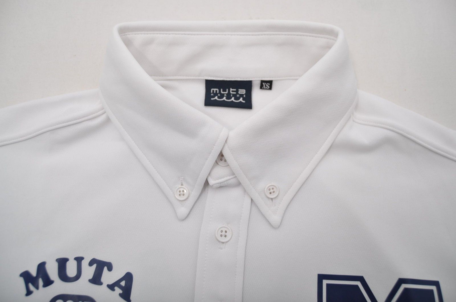 中古 レディース ムータ muta 半袖ポロシャツ XS 白 ホワイト ボタン