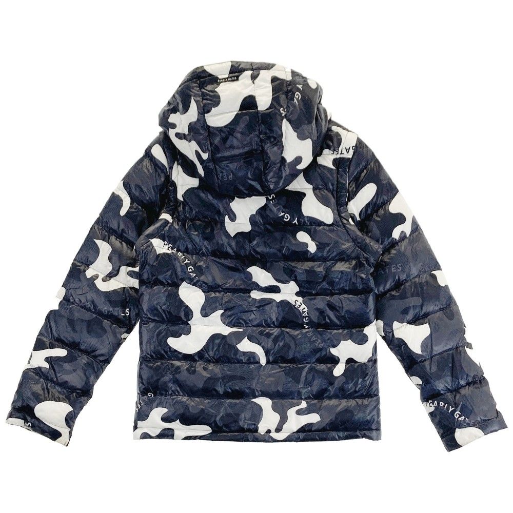 美品　パーリーゲイツ 4WAY ダウンジャケット５　カモフラージュ×ロゴ サイズ：5 PEARLY GATES パーリーゲイツ 4WAY ダウン ジップジャケット