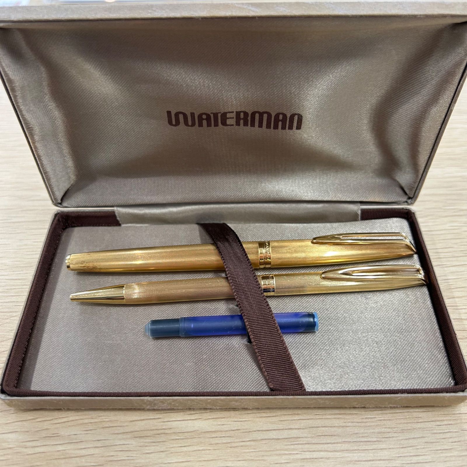 WATERMAN ウォーターマン 万年筆 ゴールド 18K 750 ボールペン セット