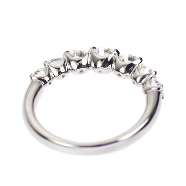 Pt900 H&C ダイヤモンド リング 1.10ct ハーフエタニティ - メルカリ 