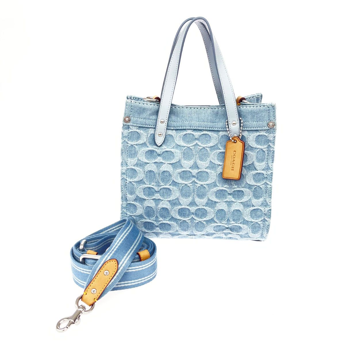 COACH コーチ フィールドトート22 2WAYバッグ CJ853 ライトブルー 