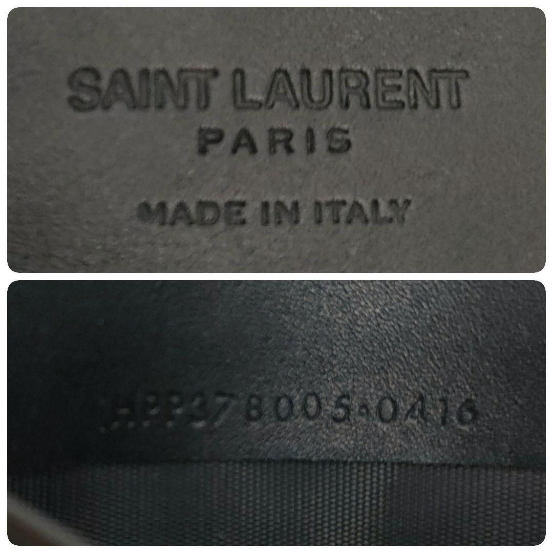 100％品質保証！ サンローラン マネークリップ クロコ型押しレザー ブラック 折り財布 空気感のある