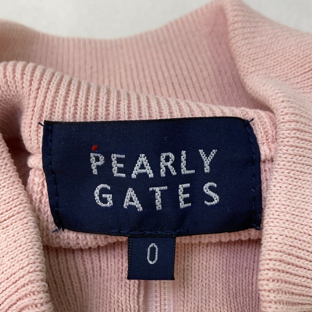 最終価格　パーリーゲイツゴルフウェア ニットジップジャケット 0 ピンク サイズ：0 PEARLY GATES パーリーゲイツ 2022年モデル ニット ジップ