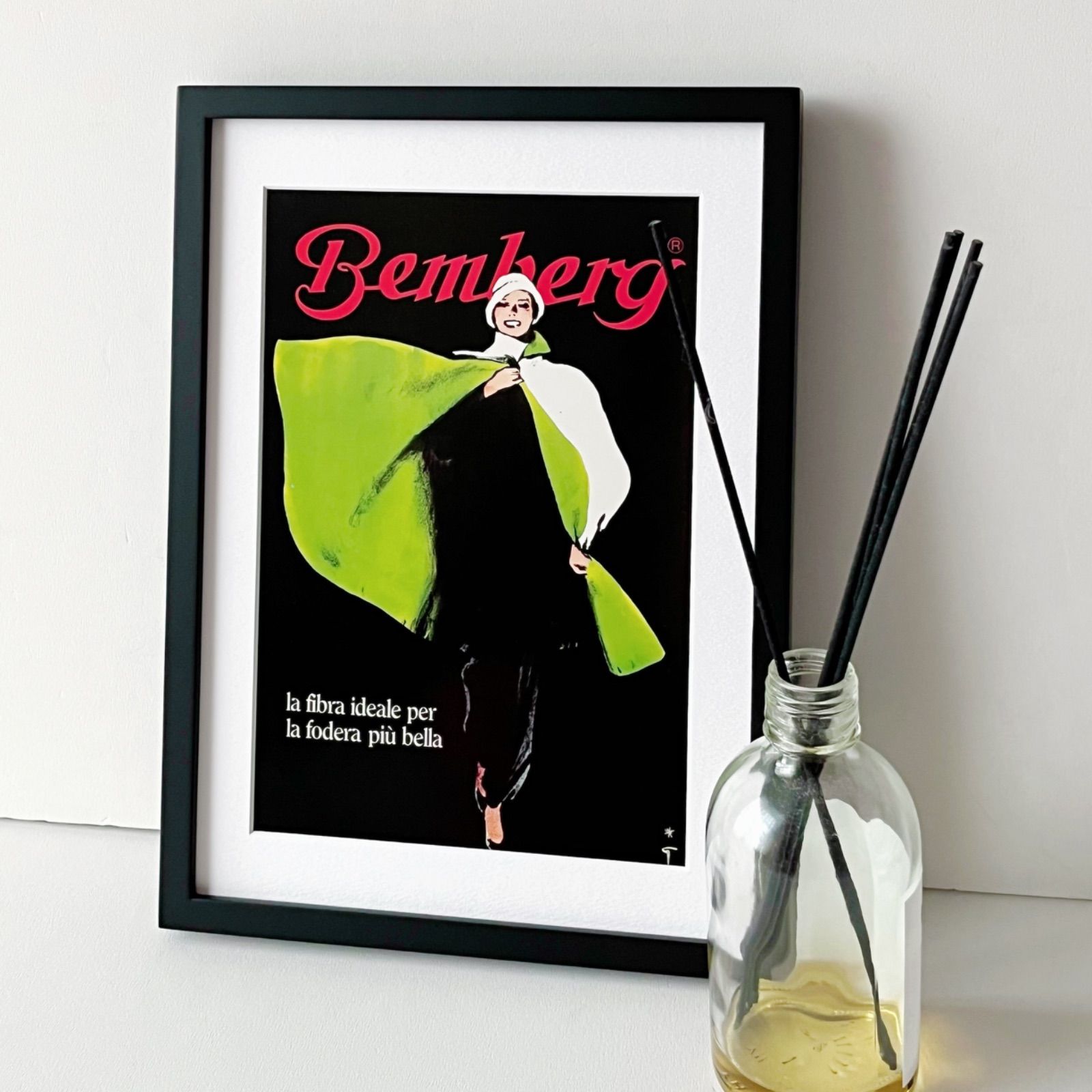 1982 広告＞ Bemberg Rene Gruau ポスター ヴィンテージ アート