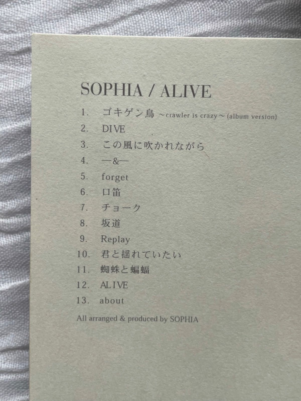 メルカリShops - ソフィア（SOPHIA）｜ALIVE｜中古CD（初回限定盤）