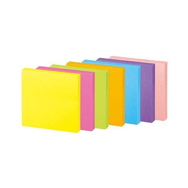 まとめ コクヨ 強粘着ふせんKK2L50×50mm ネオンカラー7色 K2メ-KN5050X10 1パック 10冊 ×5セット