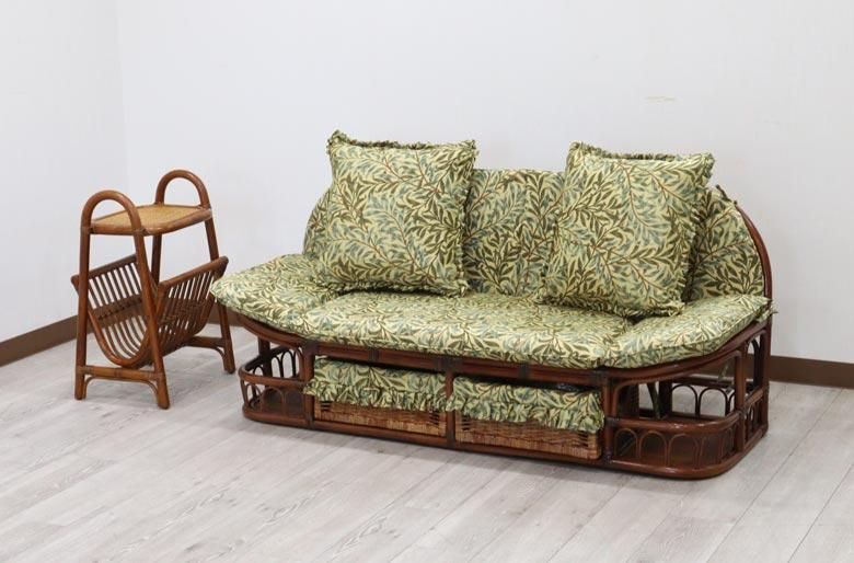 昭和レトロ】ラタンソファ 1〜2人掛け ヴィンテージ 籐家具 ナチュラル 昭和レトロ】ラタンソファ 1〜2人掛け ヴィンテージ 籐家具 ナチュラル