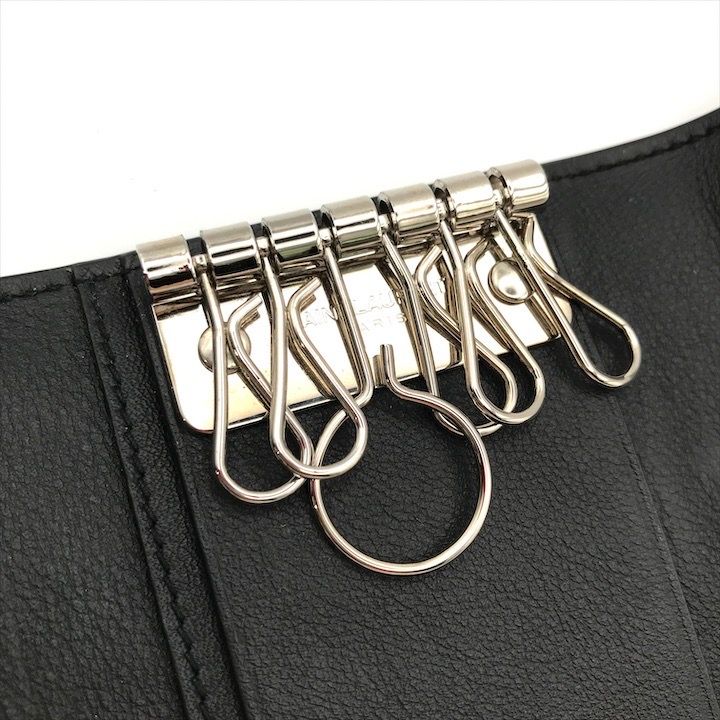 美品 SAINT LAURENT サンローラン 三つ折り 6連 キーケース