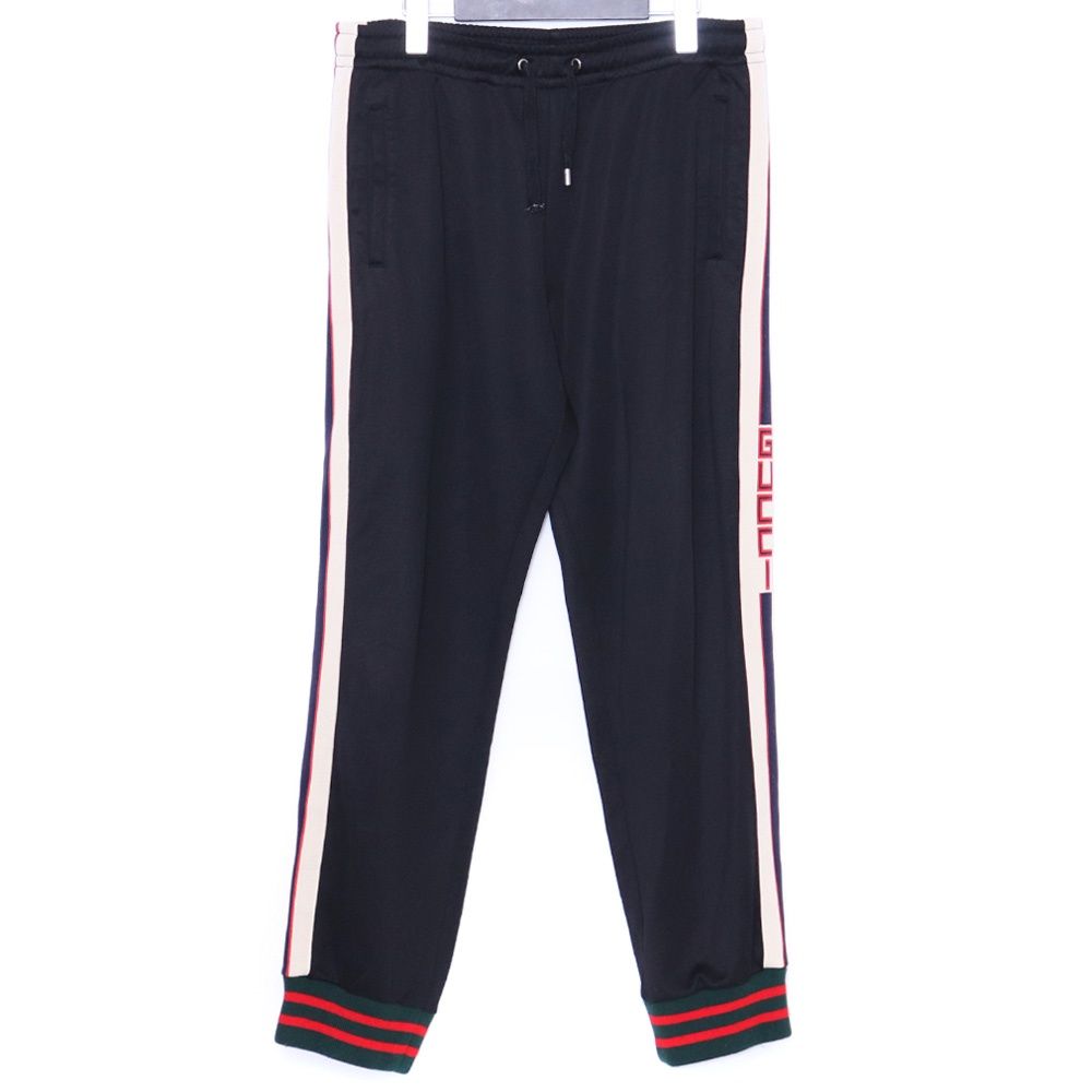 美品 GUCCI ジャージ トラックパンツ 上下セット有 GUCCI テクニカルジャージートラックパンツ Sサイズ ブラック