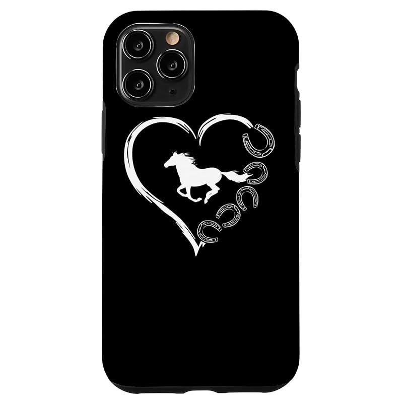 新品　iPhone 11 Pro 馬蹄ハート - ライダーと馬愛好家に スマホケース