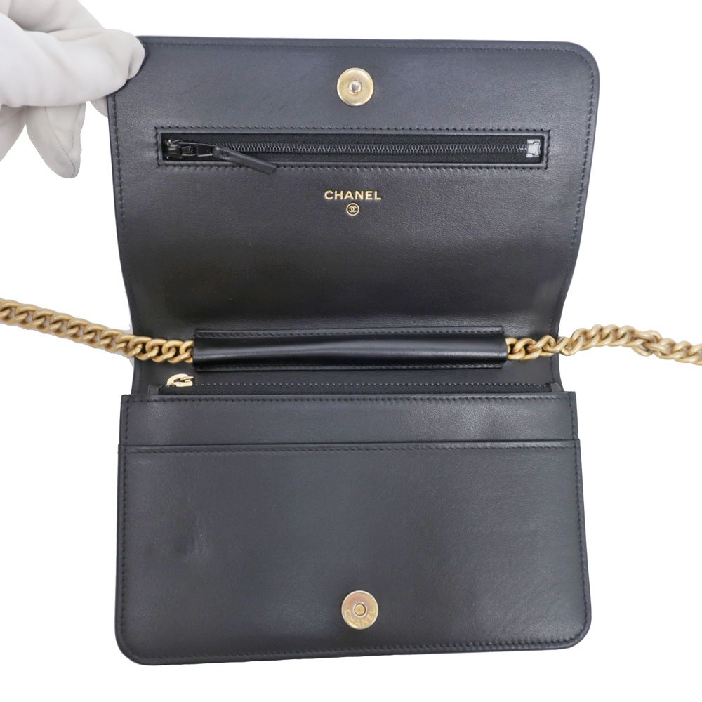 【CHANEL】AP1117 キャビア WOC ボーイ ショルダーバッグ CHANEL シャネル ボーイシャネル チェーンウォレット ブラック