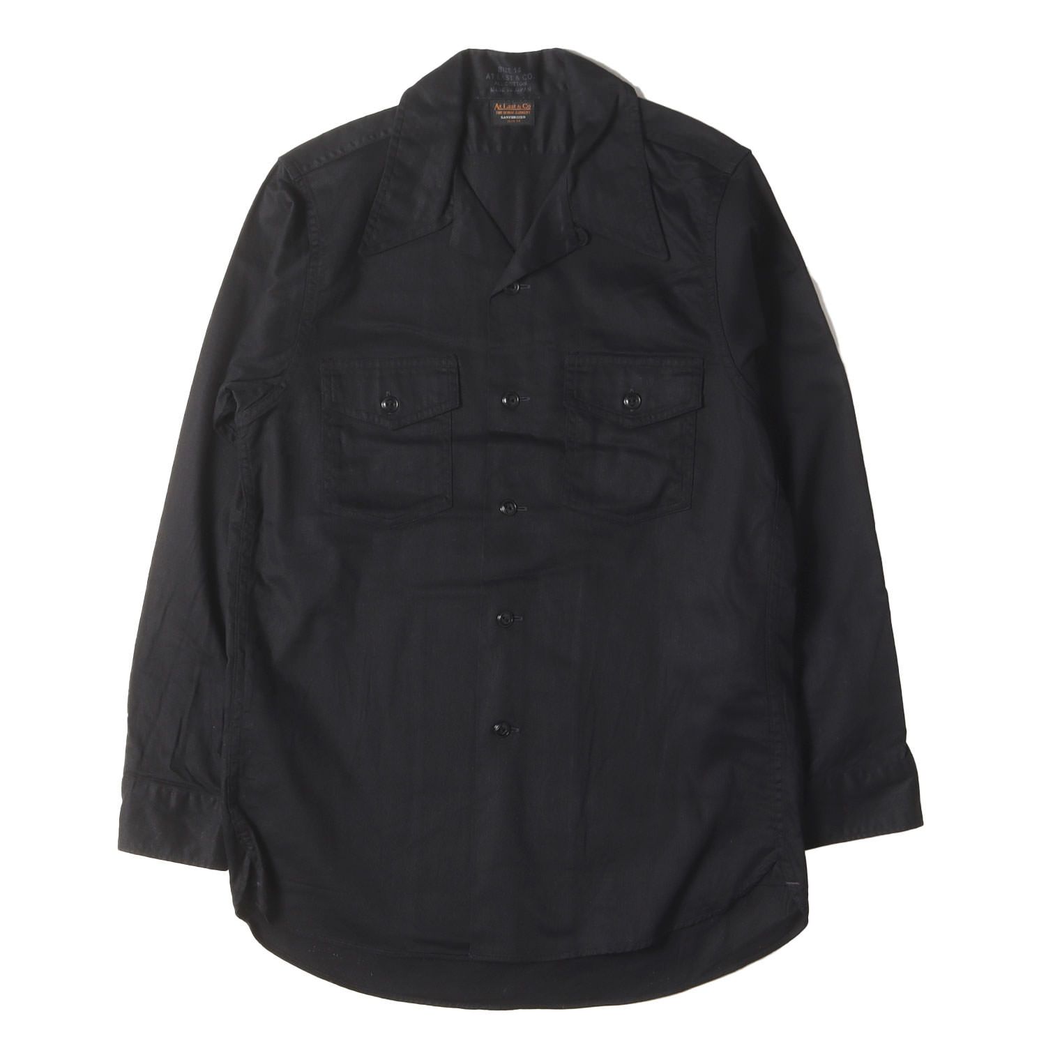 At LAST&CO アットラスト シャツ ブラック 黒 サイズ:14 | コットン