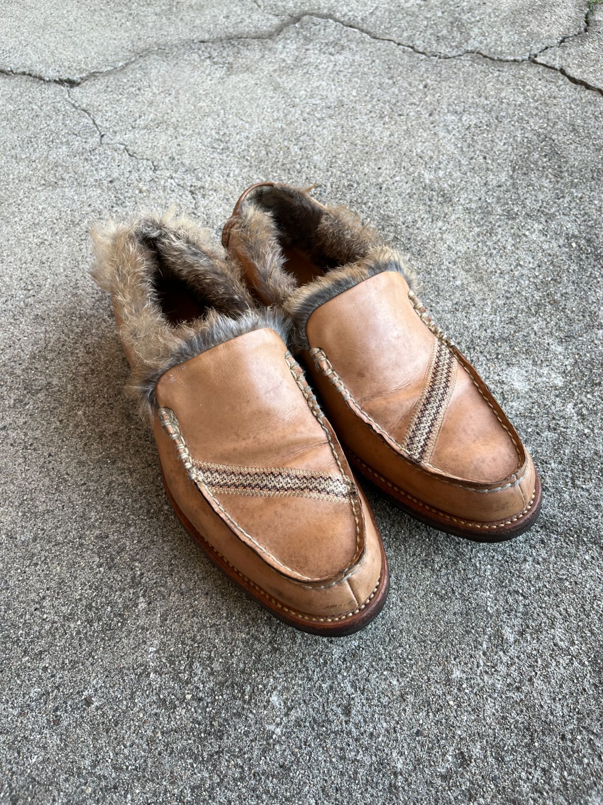 2002AW Number (N)INE NOWHERE MAN Rabbit Fur Loafer ナンバーナイン「ジョージ期」 ラビットファー  ローファー