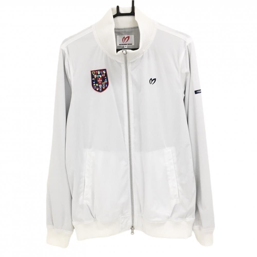 超 マスターバニー ジャケットブルゾン 白 ワッペン 蓄熱裏地 メンズ 5 L ゴルフウェア MASTER BUNNY EDITION