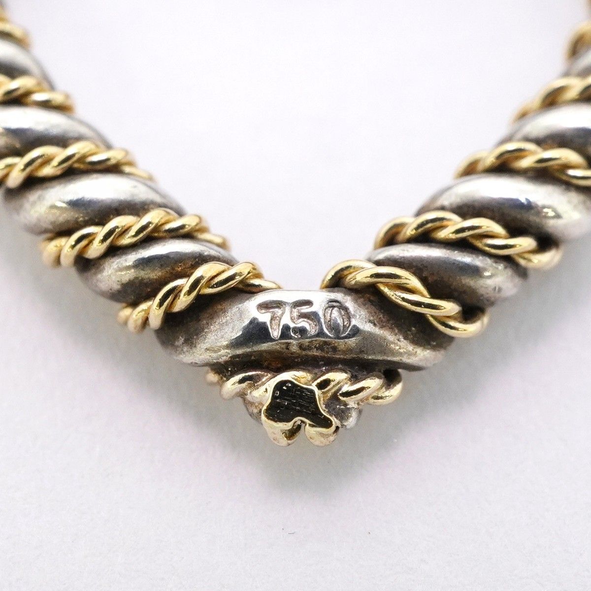 5jib0542 ティファニー ネックレス ツイストハート K18YG イエローゴールド シルバー925 レディース FORTGASGNV_COM_BR