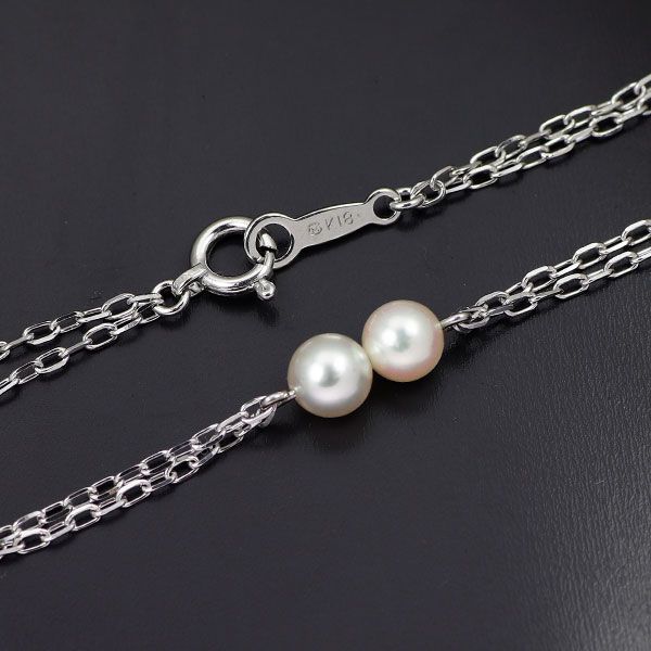 ミキモト アコヤ真珠 ブレスレット 4.5-5.0mm SILVER 現行 ミキモト K18WG アコヤベビー 真珠/パール ブレスレット 径約4.4