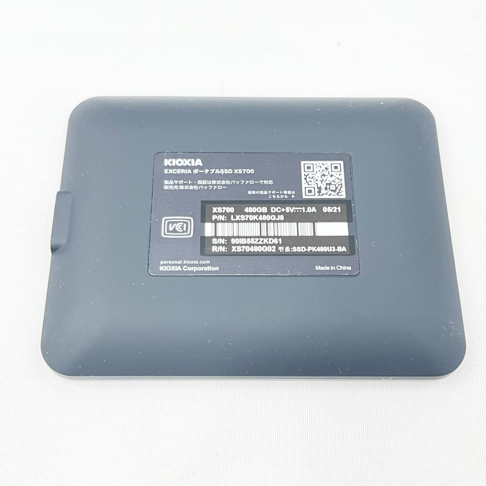 KIOXIA EXCERIA XS700 ポータブルSSD 480GB USB3.2 Gen2 耐衝撃 アルミ