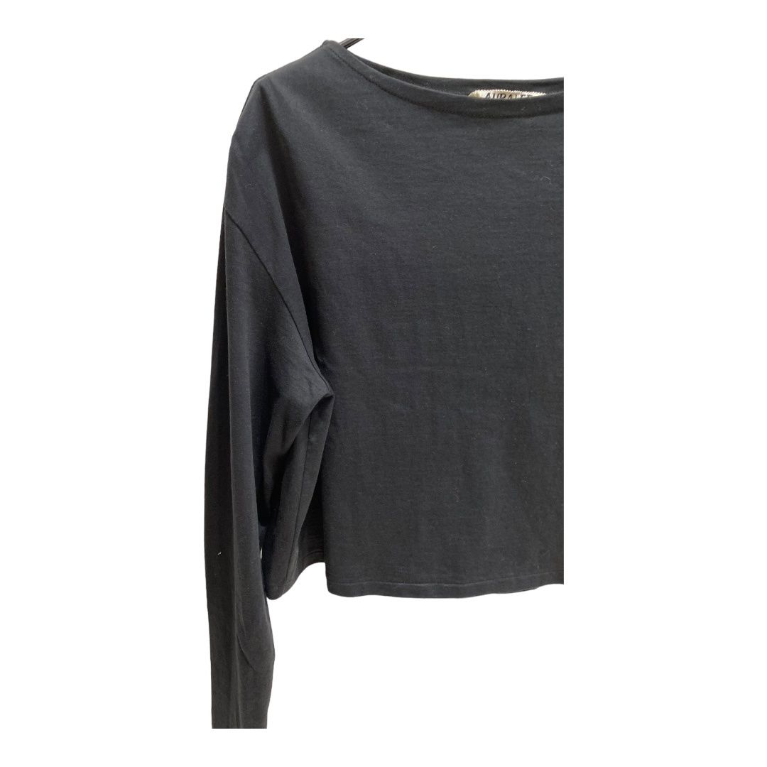 AURALEE◆HIGH GAUGE JERSEY BOAT NECK LS長袖Tシャツ/1/コットン/BLK/無地/A24SP// AURALEE ORGANIC COTTON HIGH GAUGE JERSEY BOAT NECK L/S TEE