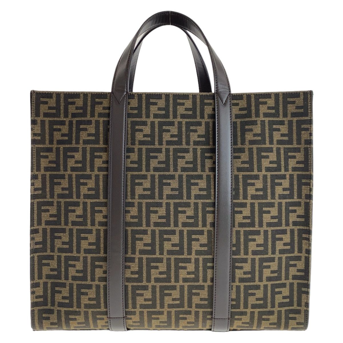 超美品 嬉しく FENDI フェンディ ズッカ ブラウン シルバー金具 